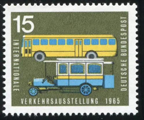 470 Ausstellung 15 Pf mit PLF Fleck im hinteren Teil des Autos, Feld 37 **