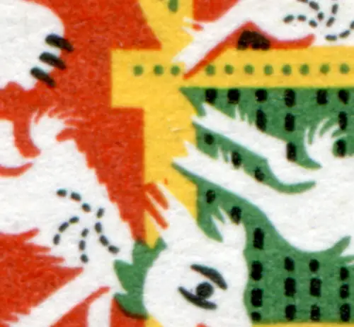 410 Wofa 20 Pf mit PLF roter Strich über linkem Geißlein, Feld 3, **