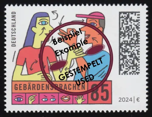 3819 Gebärdensprachen, Gehörlose, gestempelt O