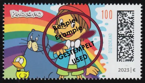 3804 Helden der Kindheit - Pinocchio, O gestempelt