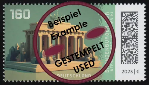 3796 Brandenburger Tor, nassklebend, O gestempelt