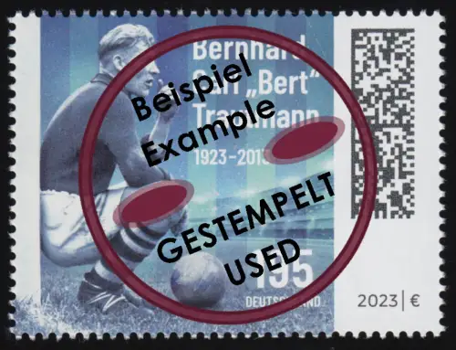 3787 Fußballspieler Bernhard Carl "Bert" Trautmann, O gestempelt