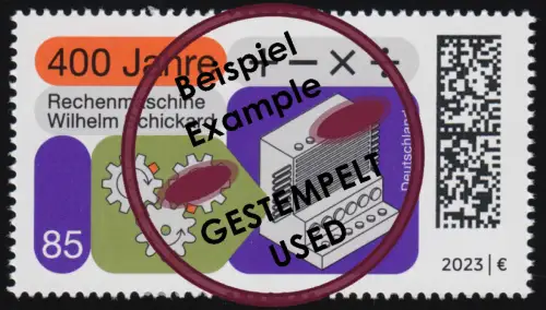 3786 Rechenmaschine von Wilhelm Schickard, O gestempelt