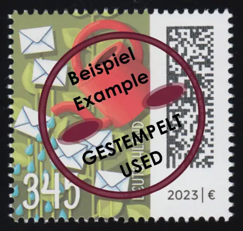 3776 Welt der Briefe: Briefbeet 345 Cent, O gestempelt