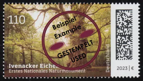 3775 Ivenacker Eichen - Erstes Nationales Naturmonument, O gestempelt
