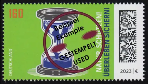 3771 Natur schützen! Überleben sichern! nassklebend, O gestempelt