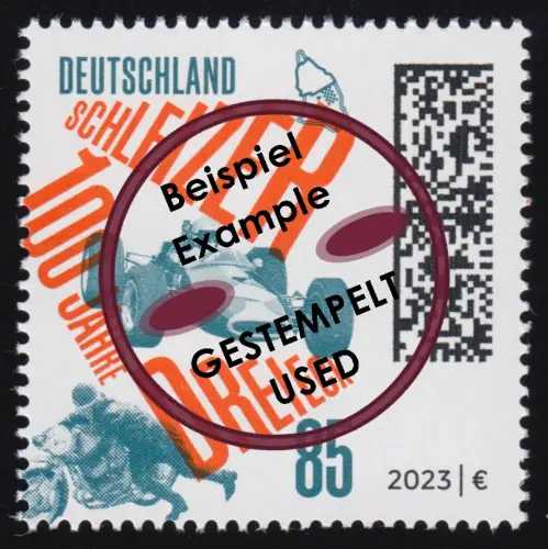 3768 Motorsport 100 Jahre Schleizer Dreieck, O gestempelt