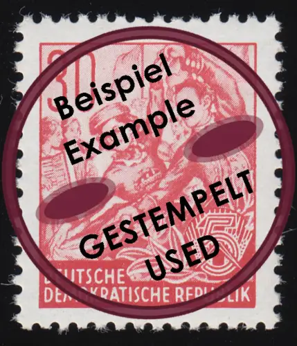 373 XII Fünfjahrplan 30 Pf Wz.2 XII, Offset-Urdruck gestempelt O