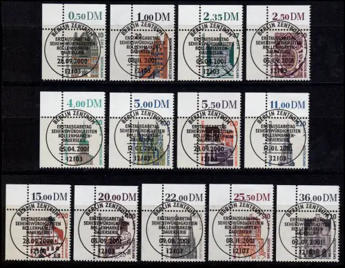 2139 ff SWK 13 Werte mit Doppelwährung komplett, Ecken oben links, ESST Berlin