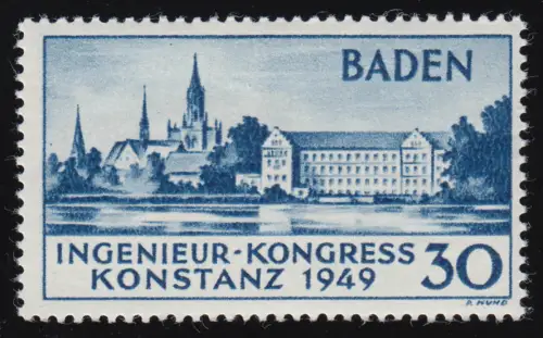 Baden 46II Konstanz 2. Auflage, postfrisch ** signiert