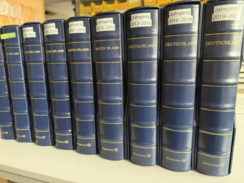 Sammlung Deutschland PLUS 1998-2021 Ecken **/ESST - 9 Ringbinder (Post-Abo) kpl.