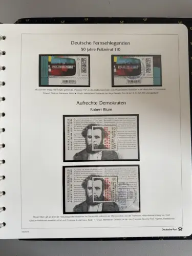 Sammlung Deutschland PLUS 1998-2021 Ecken **/ESST - 9 Ringbinder (Post-Abo) kpl.