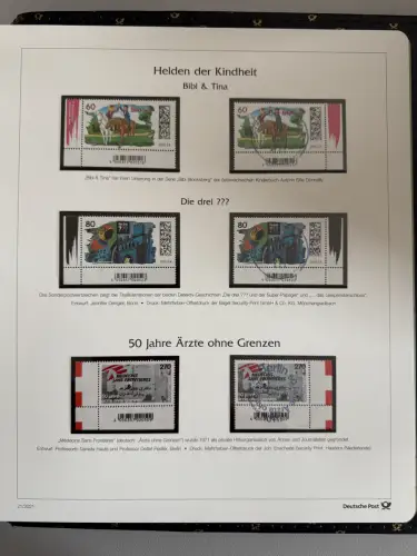 Sammlung Deutschland PLUS 1998-2021 Ecken **/ESST - 9 Ringbinder (Post-Abo) kpl.