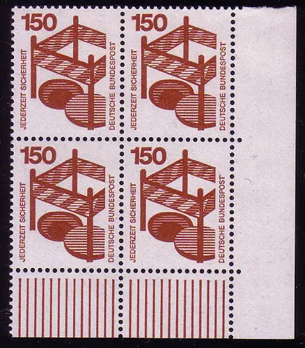 703 Unfallverhütung 150 Pf Eck-Vbl. ur ** postfrisch