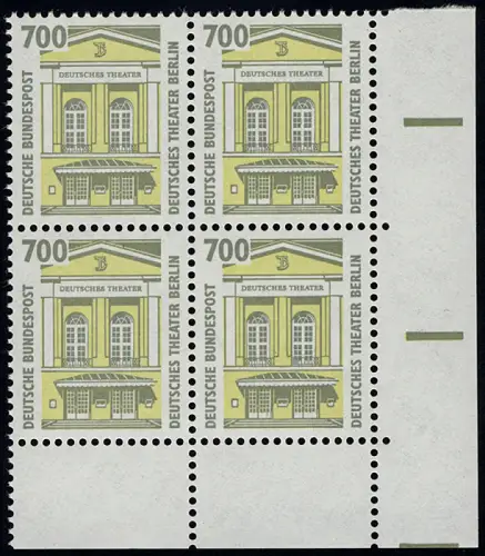 1691 SWK 700 Pf Eck-Vbl. ur ** postfrisch