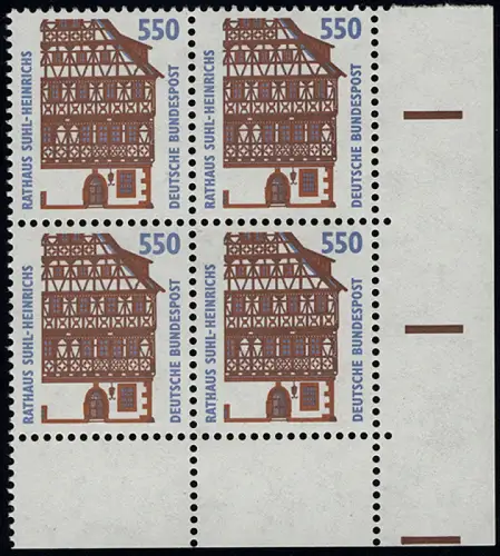 1746 SWK 550 Pf Eck-Vbl. ur ** postfrisch