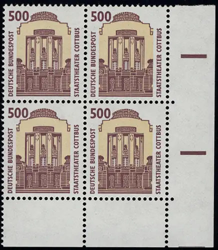 1679 SWK 500 Pf Eck-Vbl. ur ** postfrisch