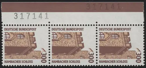 1348 SWK 300 Pf Streifen kpl. Randziffern ** postfrisch