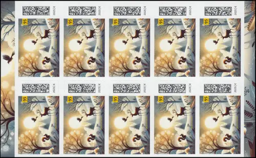 FB 152 Weihnachten 2025 Winterlandschaft, Folienblatt 10x3937, postfrisch **