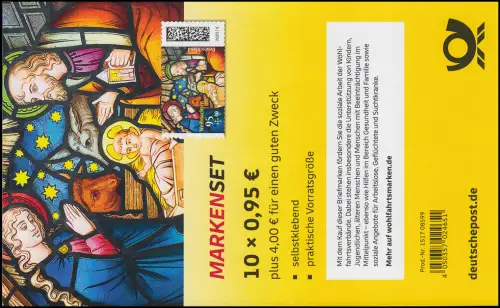 FB 151 Weihnachten 2025 Kirchenfenster, Folienblatt 10x3936, postfrisch **