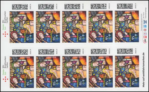 FB 151 Weihnachten 2025 Kirchenfenster, Folienblatt 10x3936, postfrisch **