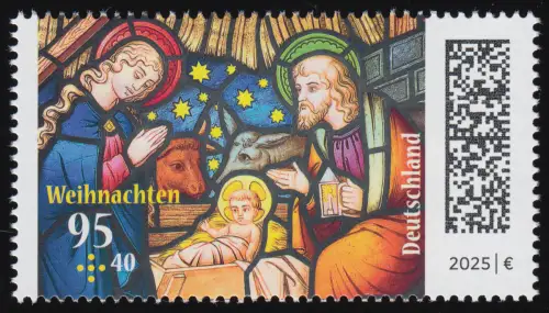 3932 Weihnachten 2025 - Kirchenfenster, NASSKLEBEND, postfrisch **