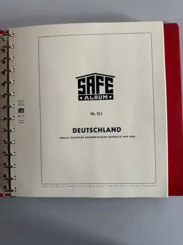 DDR 1949-1960 im SAFE-Vordruck-Ringbinder gestempelt komplett, 45 Seiten