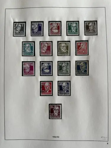 DDR 1949-1960 im SAFE-Vordruck-Ringbinder gestempelt komplett, 45 Seiten