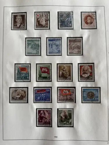 DDR 1949-1960 im SAFE-Vordruck-Ringbinder gestempelt komplett, 45 Seiten