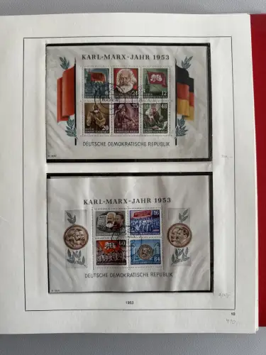 DDR 1949-1960 im SAFE-Vordruck-Ringbinder gestempelt komplett, 45 Seiten
