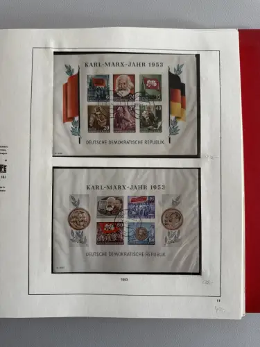 DDR 1949-1960 im SAFE-Vordruck-Ringbinder gestempelt komplett, 45 Seiten
