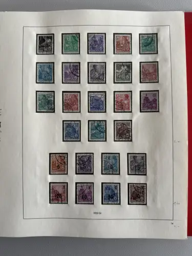 DDR 1949-1960 im SAFE-Vordruck-Ringbinder gestempelt komplett, 45 Seiten