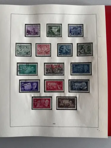 DDR 1949-1960 im SAFE-Vordruck-Ringbinder gestempelt komplett, 45 Seiten