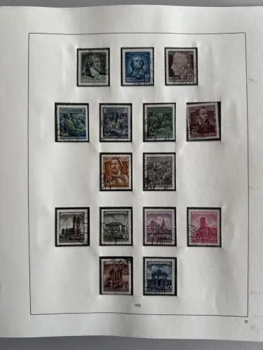 DDR 1949-1960 im SAFE-Vordruck-Ringbinder gestempelt komplett, 45 Seiten