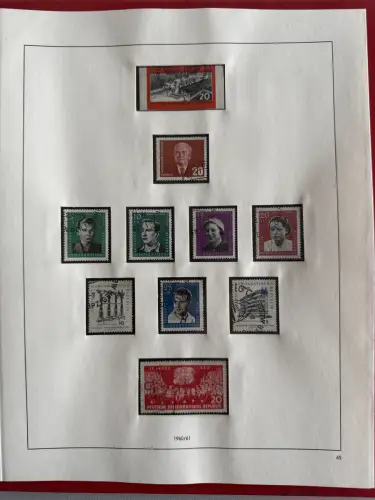 DDR 1949-1960 im SAFE-Vordruck-Ringbinder gestempelt komplett, 45 Seiten