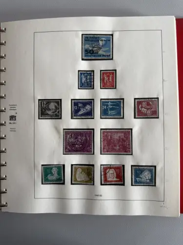 DDR 1949-1960 im SAFE-Vordruck-Ringbinder gestempelt komplett, 45 Seiten