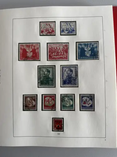 DDR 1949-1960 im SAFE-Vordruck-Ringbinder gestempelt komplett, 45 Seiten