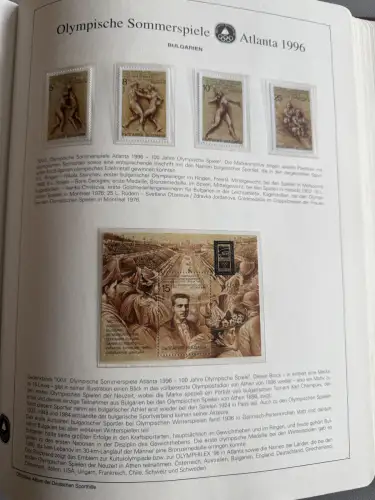 Olympia 1996 im Vordruckalbum Deutsche Sporthilfe, 45 Seiten, postfrisch **