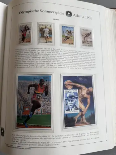 Olympia 1996 im Vordruckalbum Deutsche Sporthilfe, 45 Seiten, postfrisch **