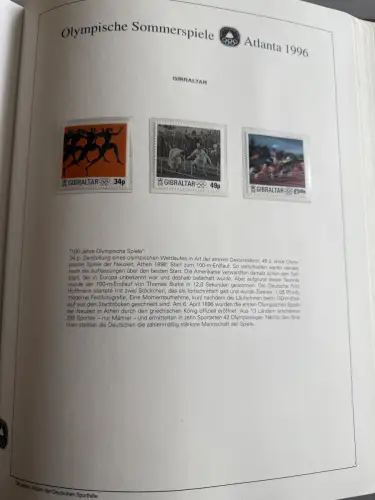 Olympia 1996 im Vordruckalbum Deutsche Sporthilfe, 45 Seiten, postfrisch **