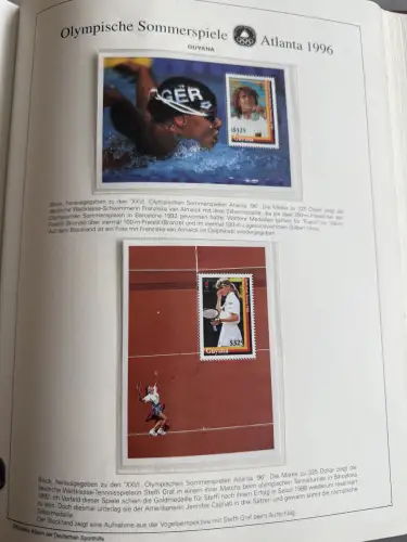 Olympia 1996 im Vordruckalbum Deutsche Sporthilfe, 45 Seiten, postfrisch **