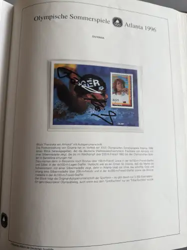 Olympia 1996 im Vordruckalbum Deutsche Sporthilfe, 45 Seiten, postfrisch **