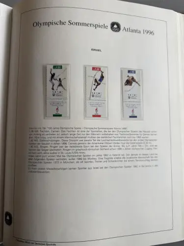Olympia 1996 im Vordruckalbum Deutsche Sporthilfe, 45 Seiten, postfrisch **