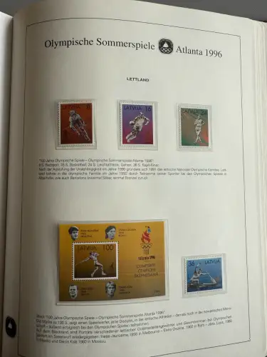 Olympia 1996 im Vordruckalbum Deutsche Sporthilfe, 45 Seiten, postfrisch **