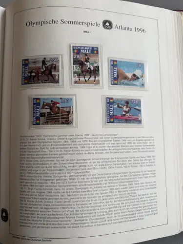Olympia 1996 im Vordruckalbum Deutsche Sporthilfe, 45 Seiten, postfrisch **
