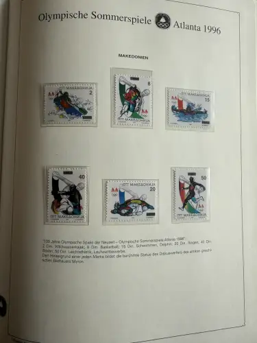 Olympia 1996 im Vordruckalbum Deutsche Sporthilfe, 45 Seiten, postfrisch **