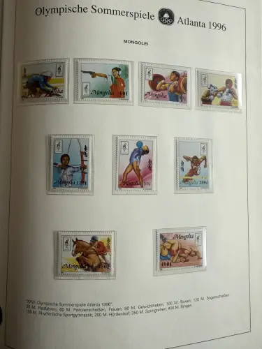 Olympia 1996 im Vordruckalbum Deutsche Sporthilfe, 45 Seiten, postfrisch **