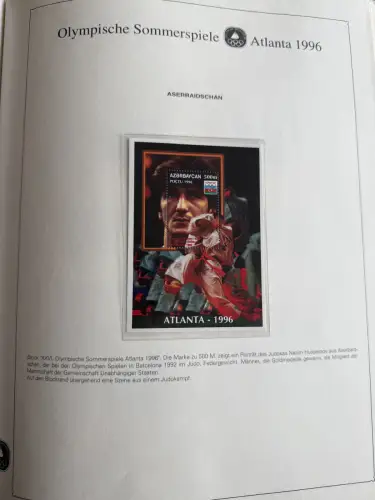 Olympia 1996 im Vordruckalbum Deutsche Sporthilfe, 45 Seiten, postfrisch **