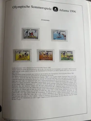 Olympia 1996 im Vordruckalbum Deutsche Sporthilfe, 45 Seiten, postfrisch **
