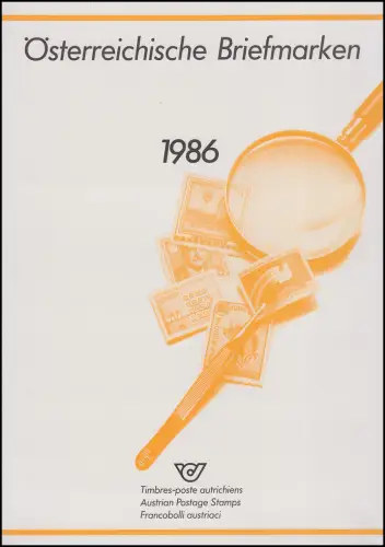Jahreszusammenstellung der Österreichischen Post 1986 ** postfrisch